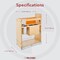 Rev-A-Shelf Maple Wood; Steel; Plastic, Natural Maple, 11.75 in W, 25.5 in H, 21.63 in D 448KB-BCSC-11C - alternate 2